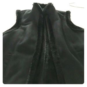 Black suede vest